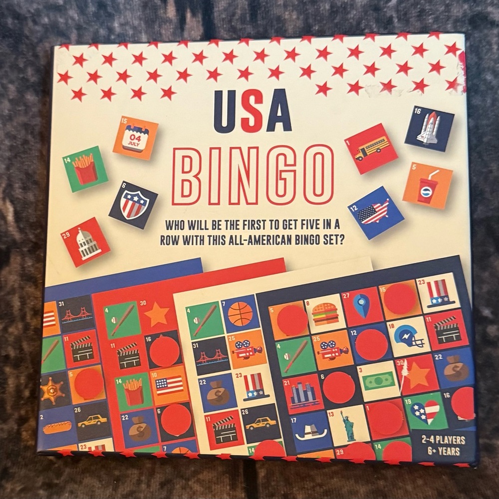 Professor Puzzle USA Bingo Set Patriotic Theme